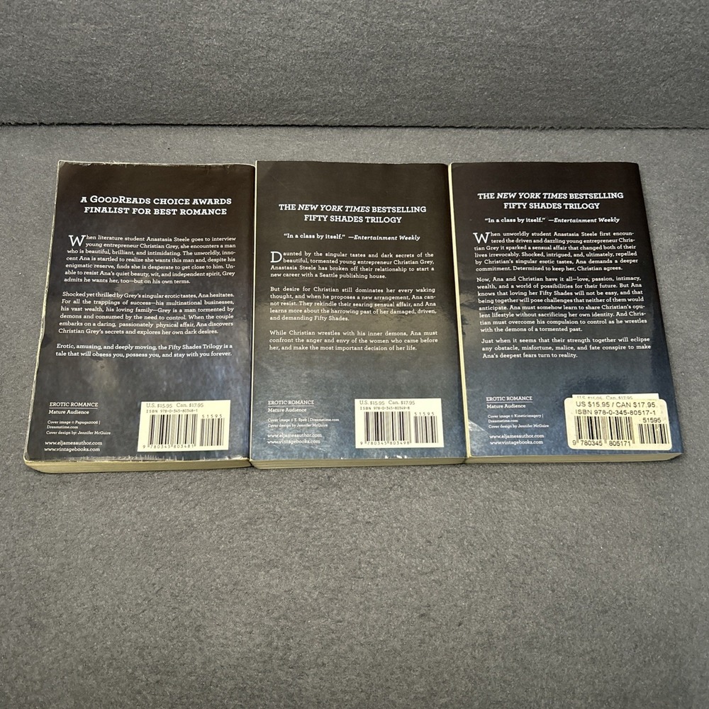 Fifty Shades of Grey Trilogy 3 Book Set - Darker Freed by E.L. James - Picture 2 of 5